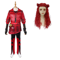 Kinder Mädchen Descendants: The Rise of Red Cosplay Kostüm Outfits Halloween Karneval Anzug Rot cosplay