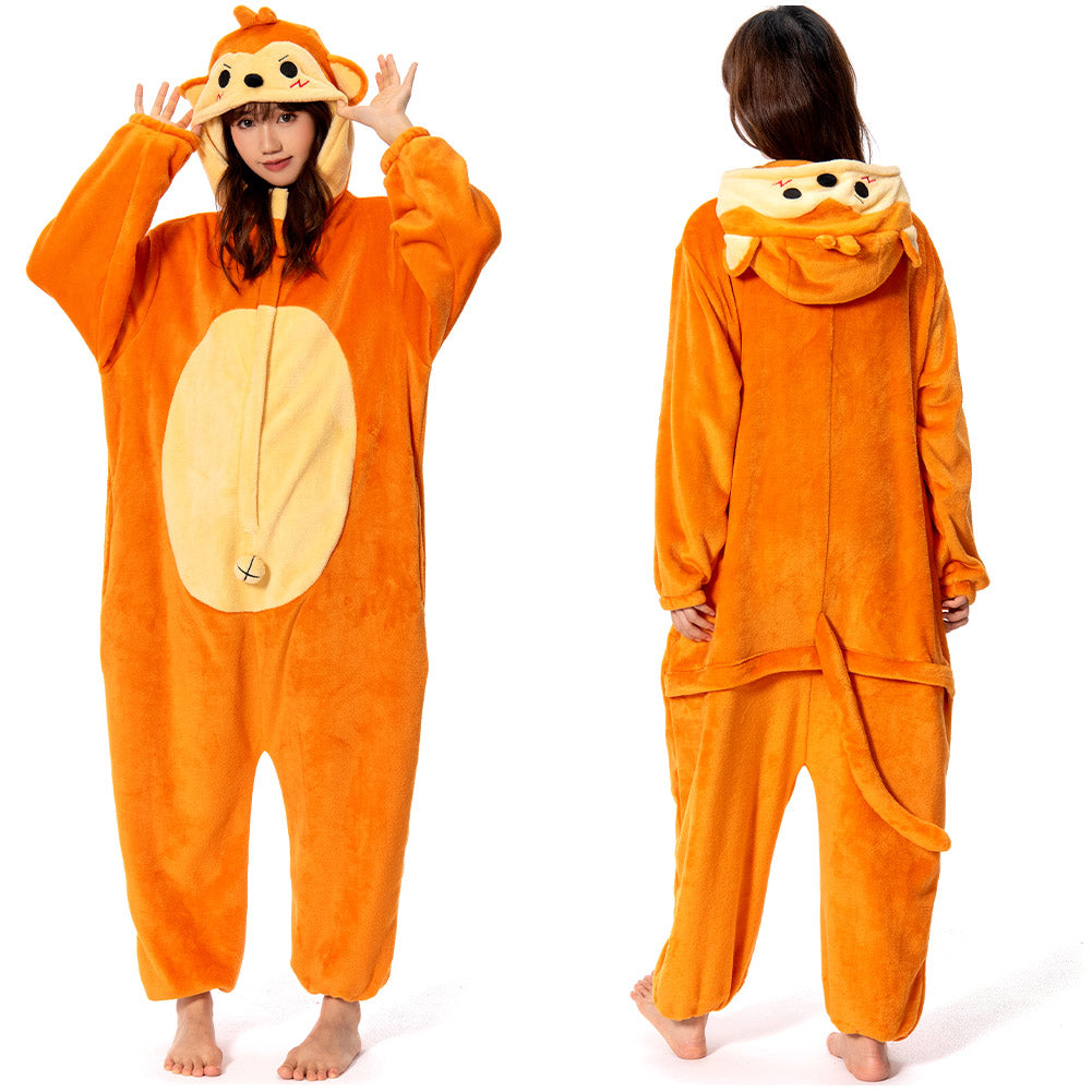 Erwachsene Herbst und Winter Affe Cosplay Kostüm Pyjamas Affenkostüm Outfits Halloween Karneval Party Anzug