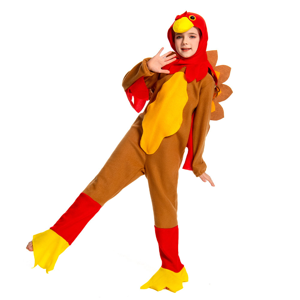 Kinder Türkei Cosplay Kostüm Outfits Halloween Karneval Anzug Thanksgiving Tier Performance Kostüm