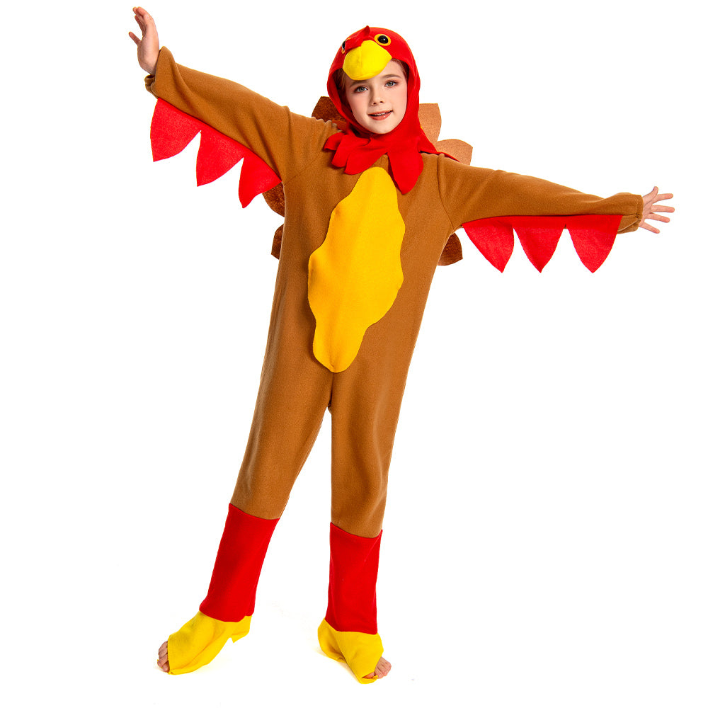 Kinder Türkei Cosplay Kostüm Outfits Halloween Karneval Anzug Thanksgiving Tier Performance Kostüm