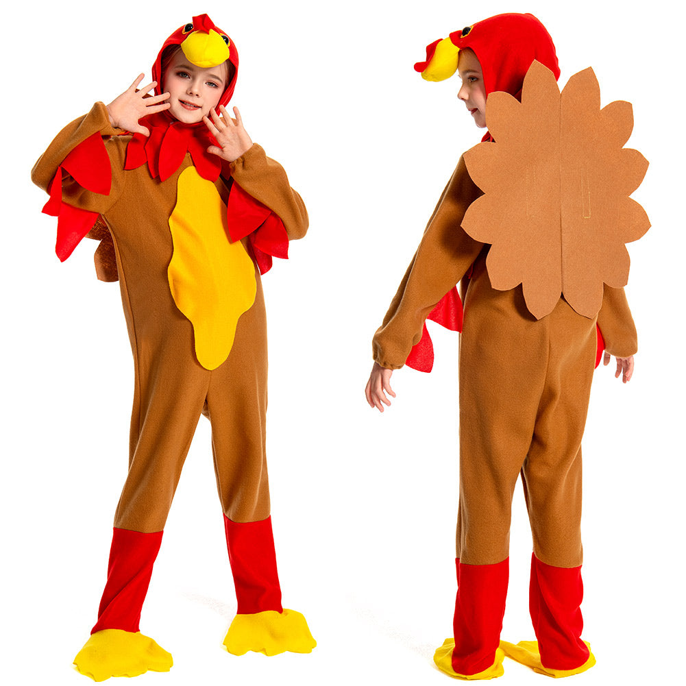 Kinder Türkei Cosplay Kostüm Outfits Halloween Karneval Anzug Thanksgiving Tier Performance Kostüm