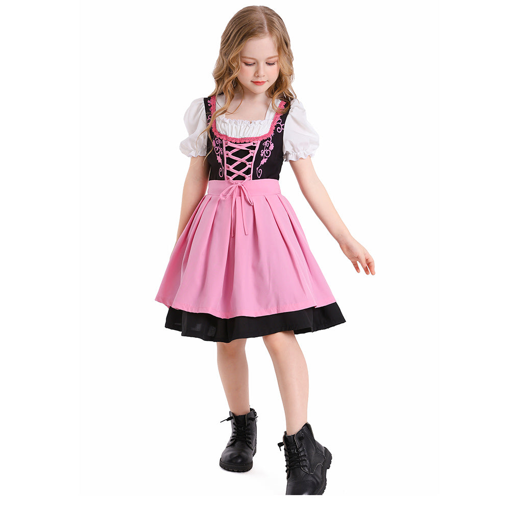 Kinder Mädchen Oktoberfest Kleid Cosplay Kostüm Outfits Halloween Karneval Anzug Bierfest Dienstmädchen Kleid