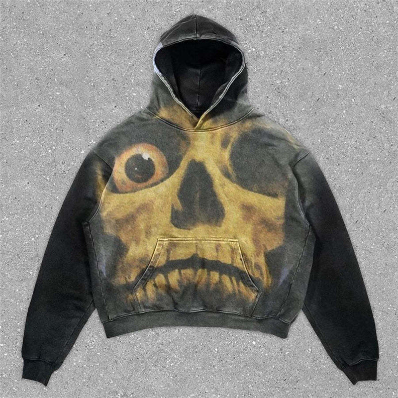 Herren Hoodie Outfits Halloween Karneval Anzug Skull 3D Druck Hoodie