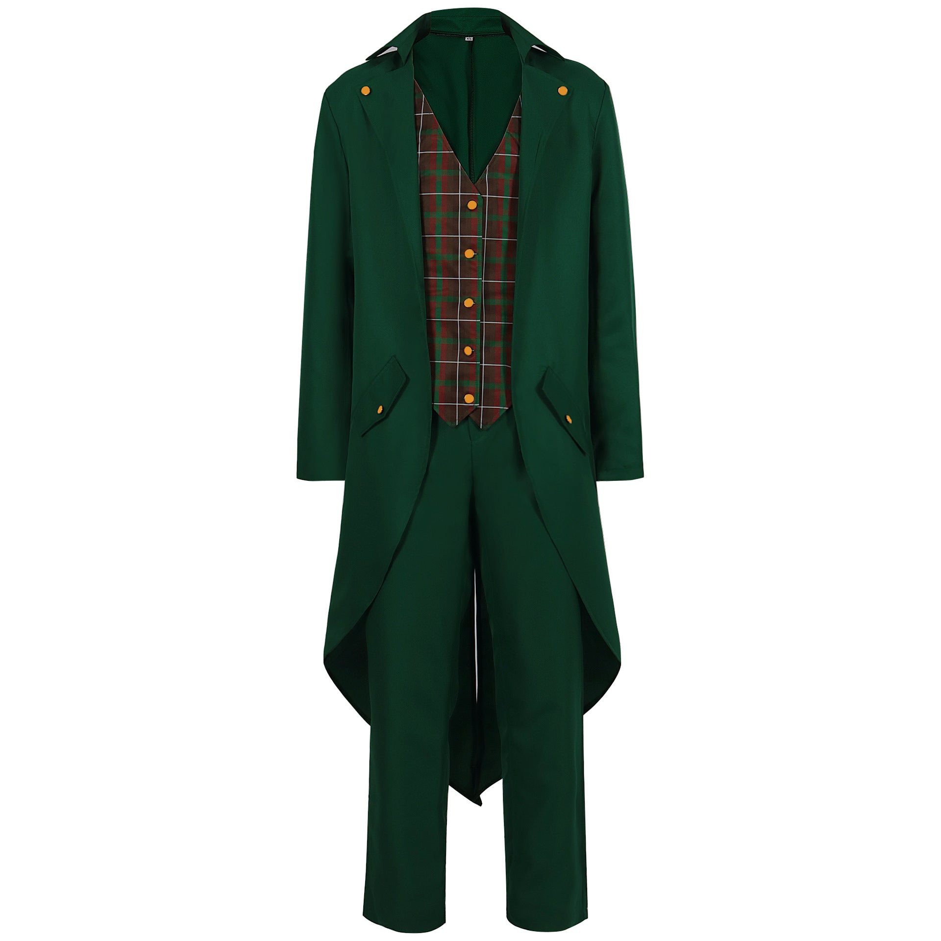 Herren Steampunk St. Patrick's Day Retro Cosplay Kostüm Outfits Halloween Karneval Anzug