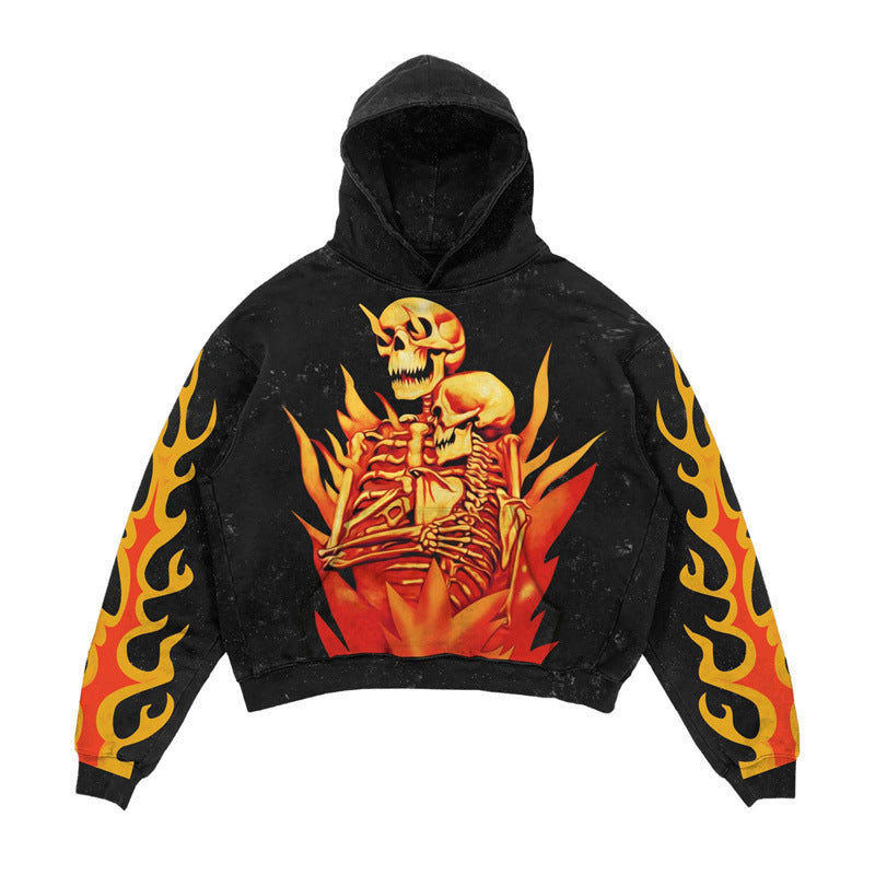 Herren Hoodie Outfits Halloween Karneval Anzug Skull 3D Druck Hoodie