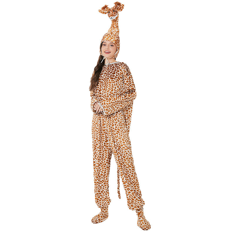 unisex Erwachsene Einteilig Halloween Tier Kostüm Giraffe Performance Kostüm giraffenkostüm