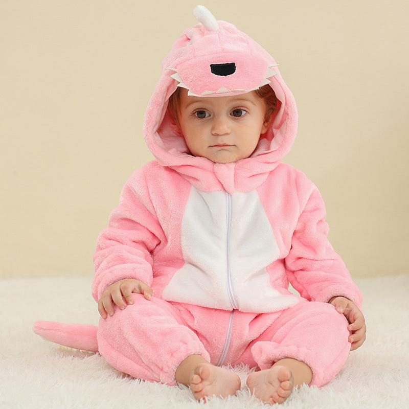 Kinder Tier Kostüm Onesie Krabbelanzug Baby plus Größe Krabbelanzug Säugling Flanell Krabbelanzug