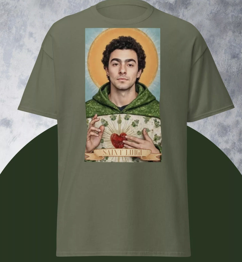 unisex Erwachsene 2025 Saint Luigi Mangione Patron Saint Of Fafo T-shirt