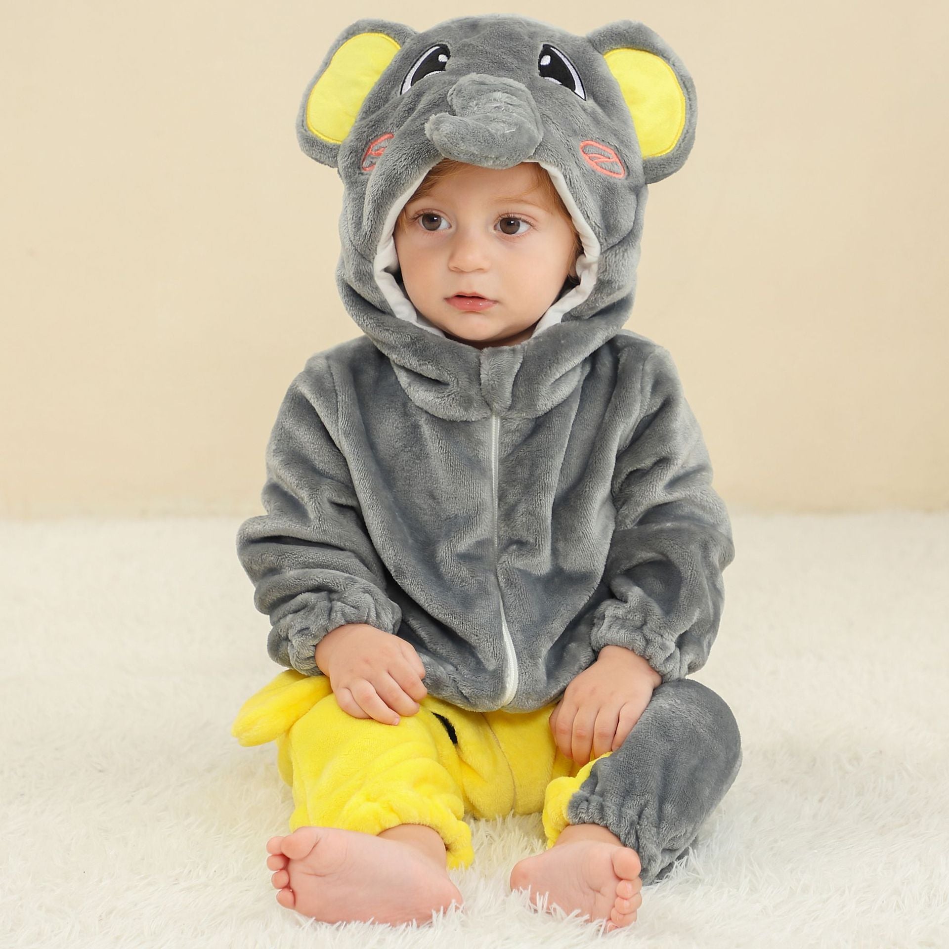 Kinder Tier Kostüm Onesie Krabbelanzug Baby plus Größe Krabbelanzug Säugling Flanell Krabbelanzug