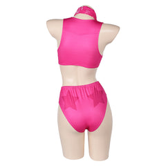 Barbie Damen Rosa Badeanzug Cosplay Kostüm Outfits Halloween Karneval Anzug