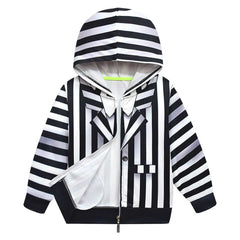 Beetlejuice Kinder Cosplay Kostüm Outfits Halloween Karneval Anzug Cosplay Hoodie