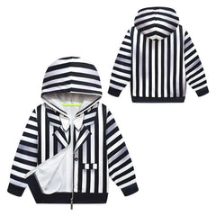 Beetlejuice Kinder Cosplay Kostüm Outfits Halloween Karneval Anzug Cosplay Hoodie