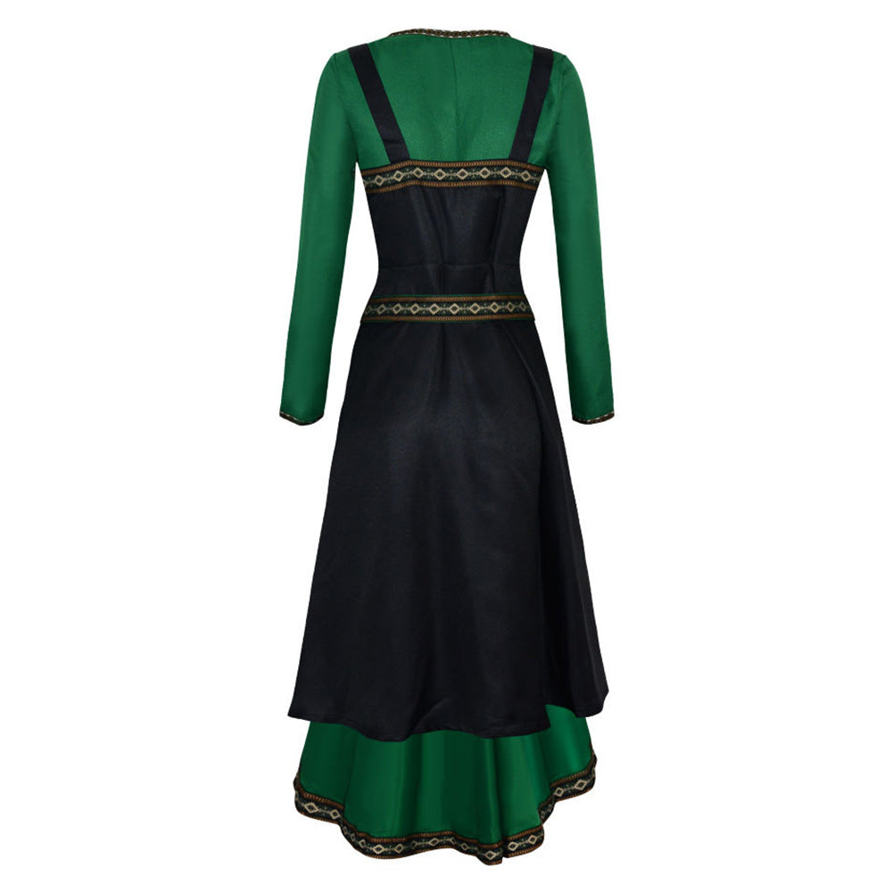 Damen Kleid Mittelalterliche Renaissance Wikinger Schürze Zweiteiliges Set