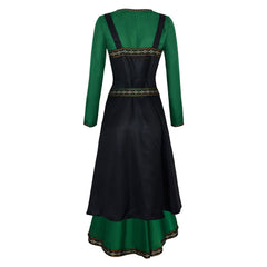 Damen Kleid Mittelalterliche Renaissance Wikinger Schürze Zweiteiliges Set