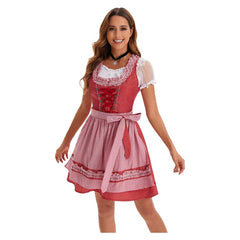 Damen Münchener Oktoberfest Bierfest Deutsch Bayerisch Cosplay Kostüm Outfits Halloween Faschingskostüm