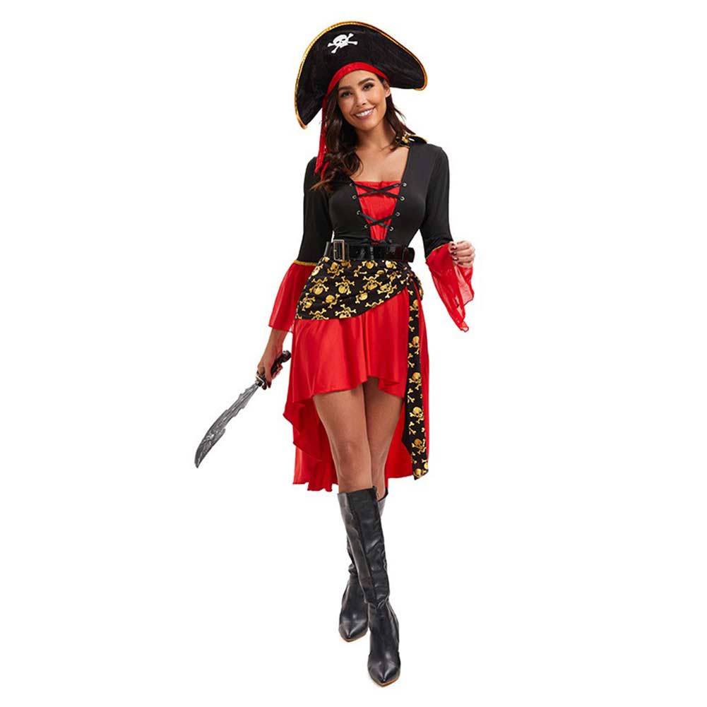 Damen Pirat Cosplay Kostüm Outfits Halloween Karneval Anzug