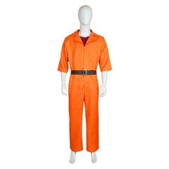 Erwachsene Luigi Gefängnis-Uniform Orange Set Cosplay Kostüm Outfits Halloween Karneval Anzug