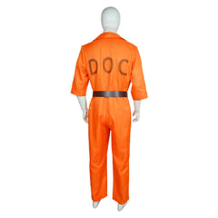 Erwachsene Luigi Gefängnis-Uniform Orange Set Cosplay Kostüm Outfits Halloween Karneval Anzug