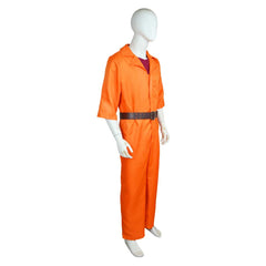 Erwachsene Luigi Gefängnis-Uniform Orange Set Cosplay Kostüm Outfits Halloween Karneval Anzug