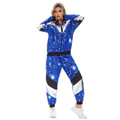 Erwachsene Unisex Rerto Hip Hop Disco Cosplay Kostüm Outfits Halloween Karneval Anzug