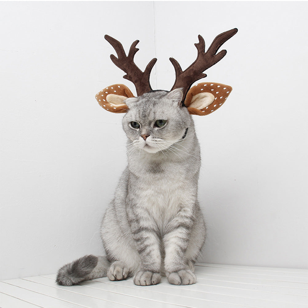 Halloween Karneval Kostüm Zubehör Haustier Weihnachten Katze Hund Fee Geweih Hut Stirnband