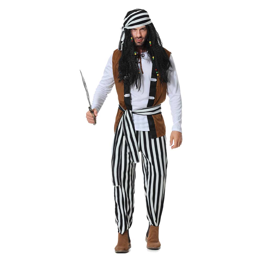 Herren piraten Cosplay Kostüm Outfits Halloween Karneval Anzug