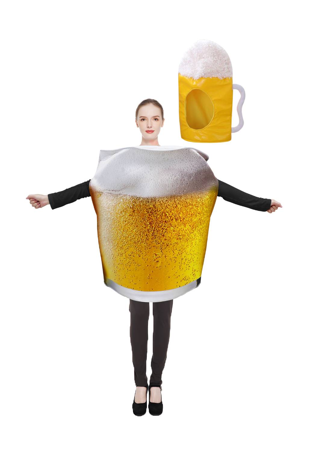 unisex Erwachsene Oktoberfest Cosplay Kostüm Kostüme Halloween Karneval Anzug Bierglas