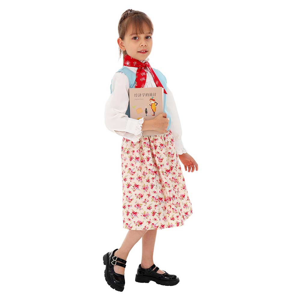 Kinder Mädchen Blumenrock Welttag des Buches Cosplay Kostüm Outfits Halloween Karneval Kostüm