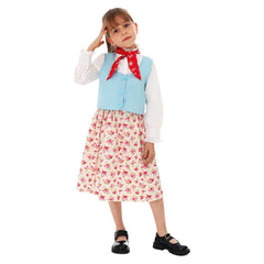 Kinder Mädchen Blumenrock Welttag des Buches Cosplay Kostüm Outfits Halloween Karneval Kostüm