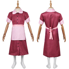 Kinder Mädchen Charlie Und Die Schokoladenfabrik Wonka Rosa Kleid Set Calah Lane Noodle Cosplay Kostüm Outfits Halloween Karneval Anzug