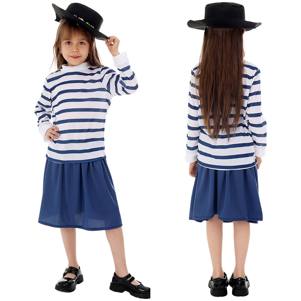 Kinder Mädchen Einbrecher Bill Cosplay Kostüm Outfits Halloween Karneval Anzug