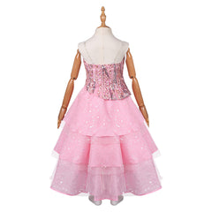 Kinder Mädchen Glinda cos Kleid Wicked Cosplay Kostüm Outfits Halloween Karneval Anzug