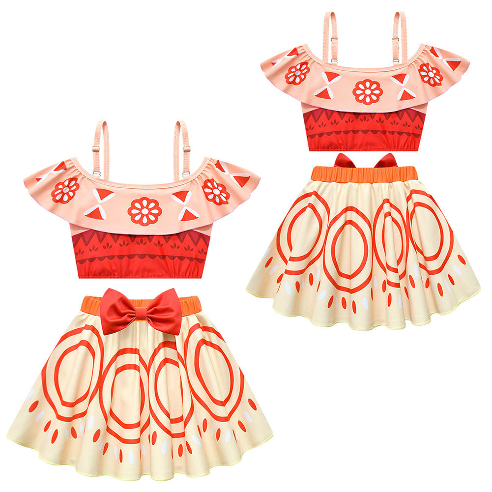 Kinder Mädchen Kleid Cosplay Kostüm Outfits Halloween Karneval Anzug Moana