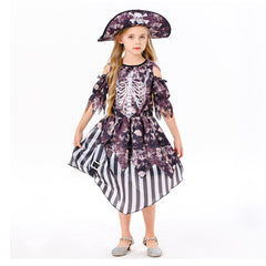 Kinder Mädchen Kleid Piraten Cosplay Kostüm Outfits Halloween Karneval Anzug