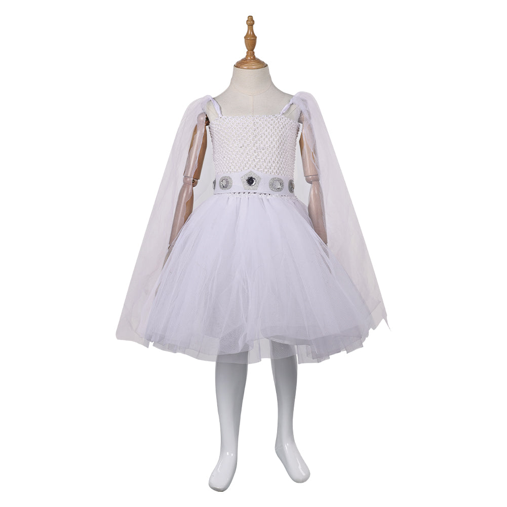 Kinder Mädchen Kleid SW cos Prinzessin Leia Cosplay Kostüm Outfits Halloween Karneval Anzug