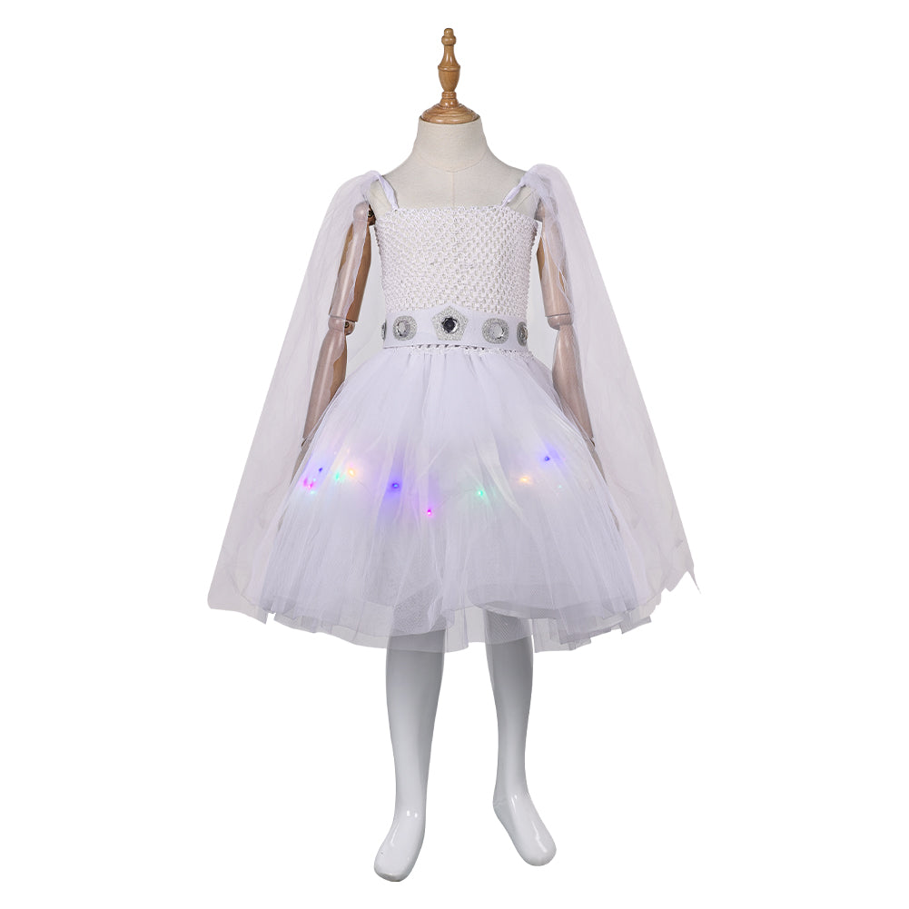 Kinder Mädchen Kleid SW cos Prinzessin Leia Cosplay Kostüm Outfits Halloween Karneval Anzug