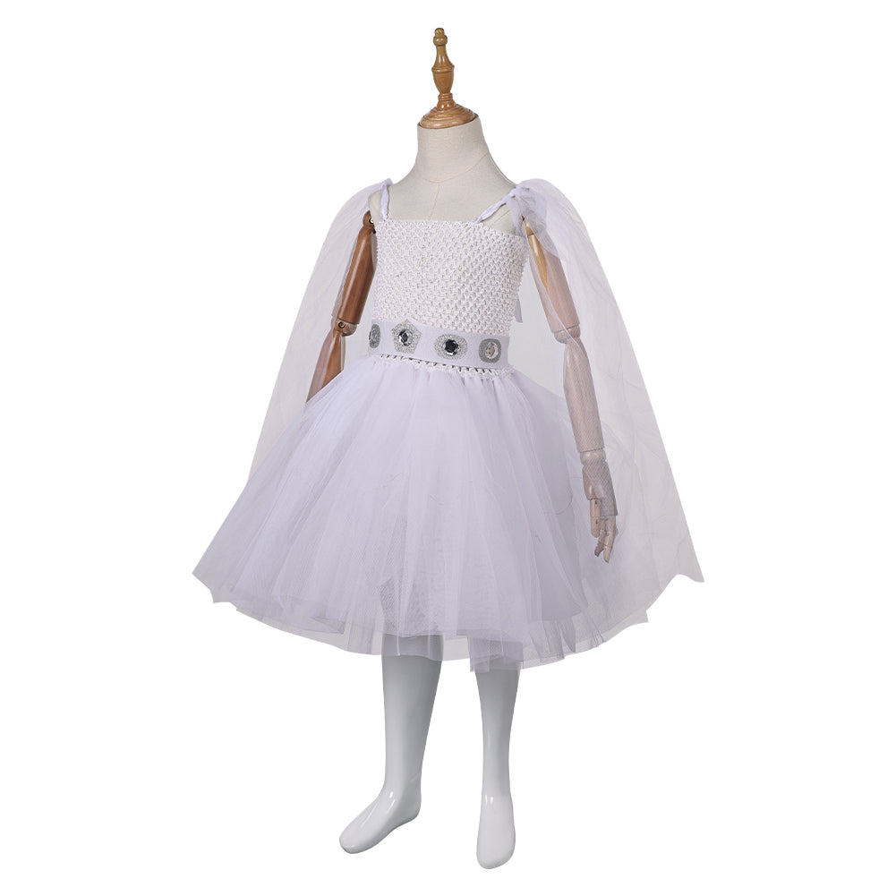 Kinder Mädchen Kleid SW cos Prinzessin Leia Cosplay Kostüm Outfits Halloween Karneval Anzug