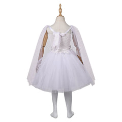 Kinder Mädchen Kleid SW cos Prinzessin Leia Cosplay Kostüm Outfits Halloween Karneval Anzug