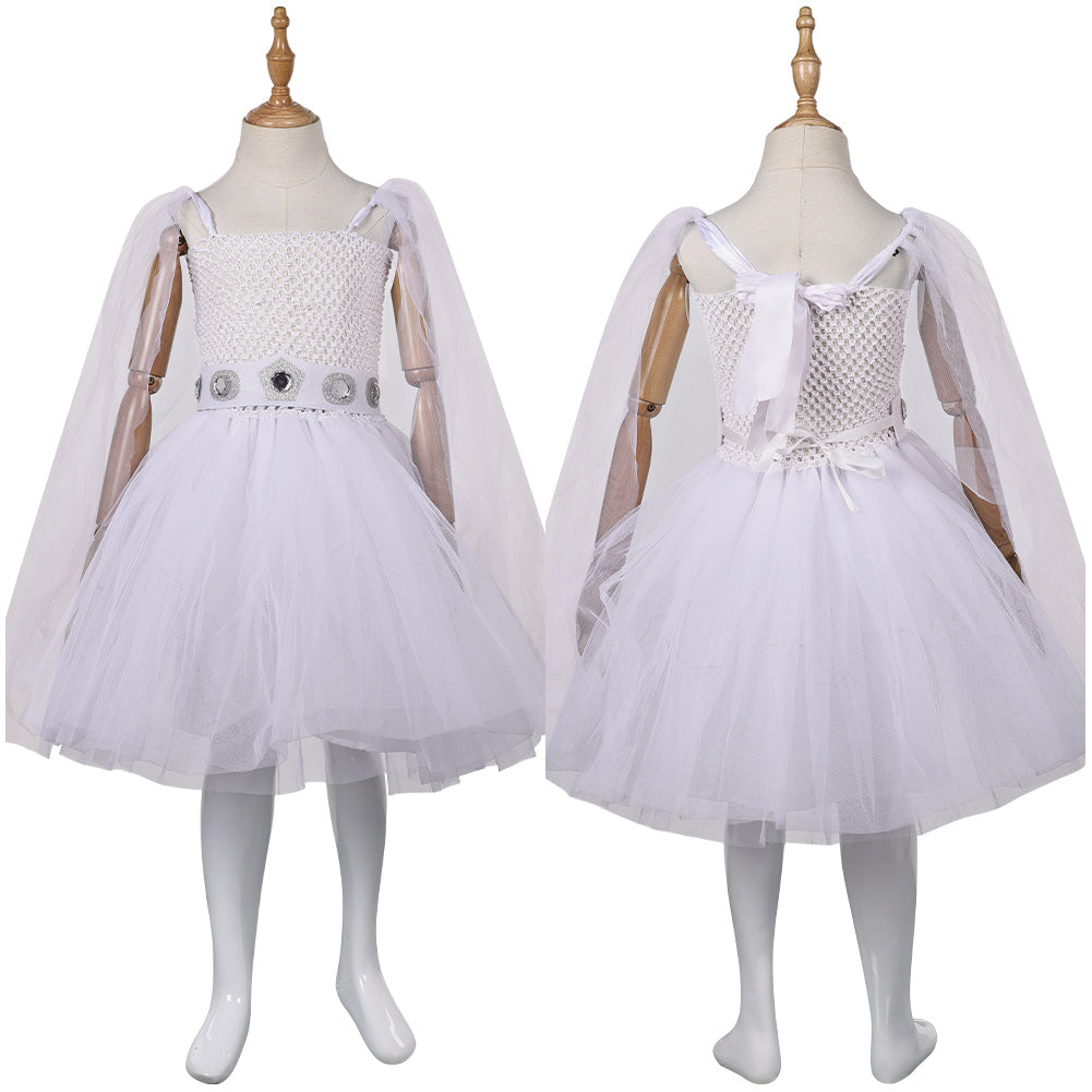 Kinder Mädchen Kleid SW cos Prinzessin Leia Cosplay Kostüm Outfits Halloween Karneval Anzug