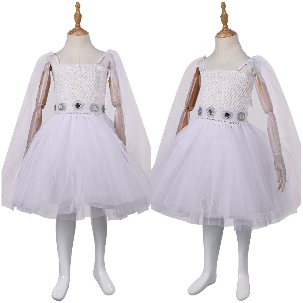 Kinder Mädchen Kleid SW cos Prinzessin Leia Cosplay Kostüm Outfits Halloween Karneval Anzug