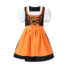 Kinder Mädchen Oktoberfest Kleid Cosplay Kostüm Outfits Halloween Karneval Anzug Bierfest Dienstmädchen Kleid