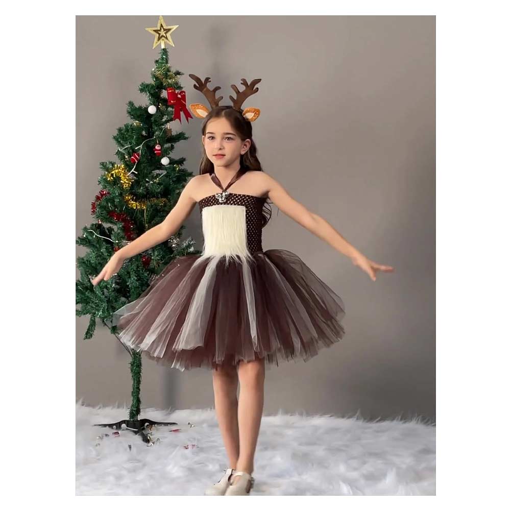 Kinder Mädchen tutu Kleid Elch Cosplay Kostüm Outfits Halloween Karneval Anzug