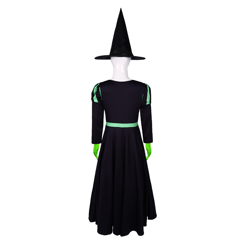 Kinder Mädchen Wicked Elphaba Cosplay Kostüm Outfits Halloween Karneval Anzug