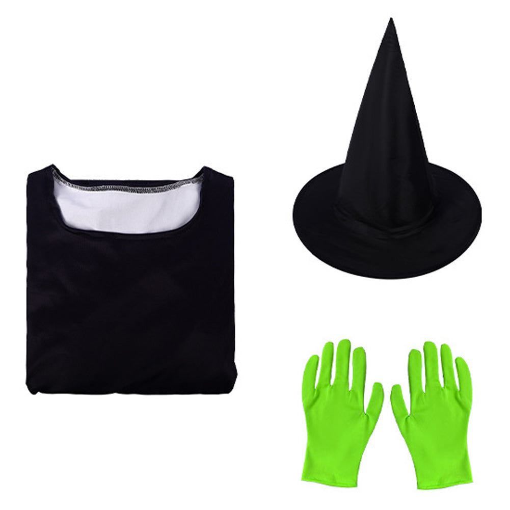 Kinder Mädchen Wicked Elphaba Cosplay Kostüm Outfits Halloween Karneval Anzug