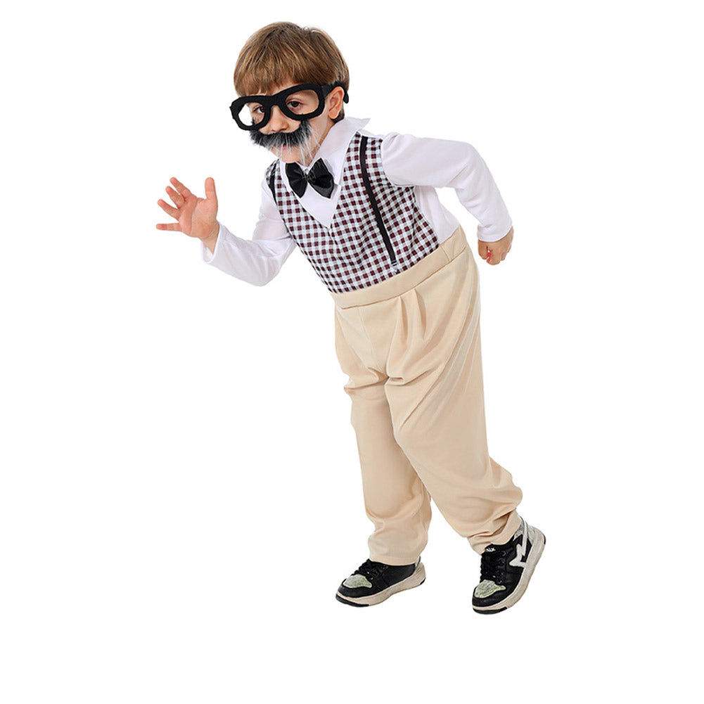 Kinder Opa Gentleman Cosplay Kostüm Outfits Halloween Karneval Anzug