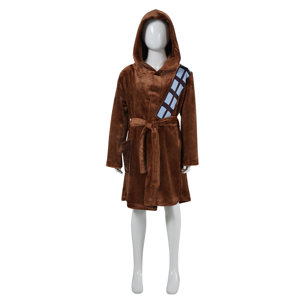 Kinder SW Chewbacca Brauner Bademantel Cosplay Kostüm Outfits Halloween Karneval Anzug