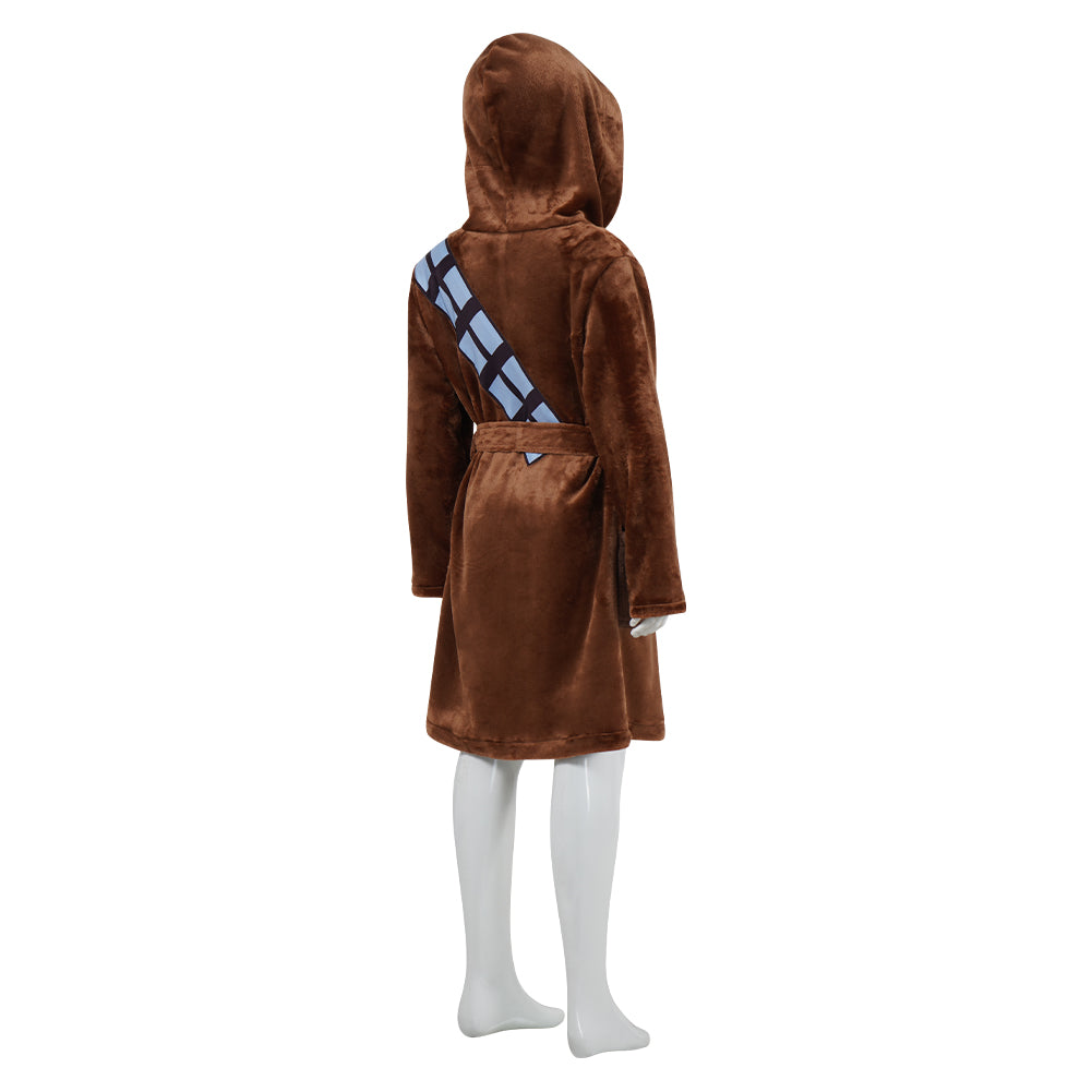 Kinder SW Chewbacca Brauner Bademantel Cosplay Kostüm Outfits Halloween Karneval Anzug