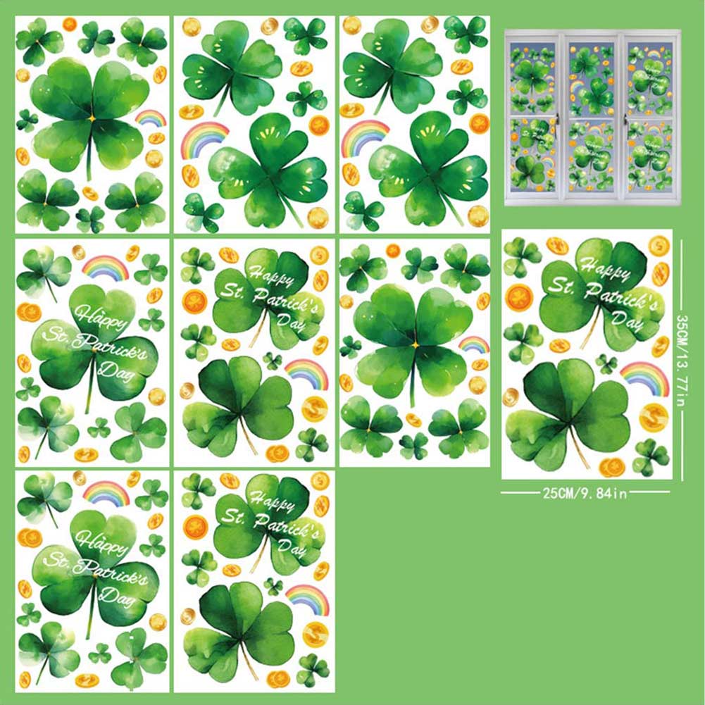 St. Patrick‘s Day window display window glass Irish Festival wall stickers