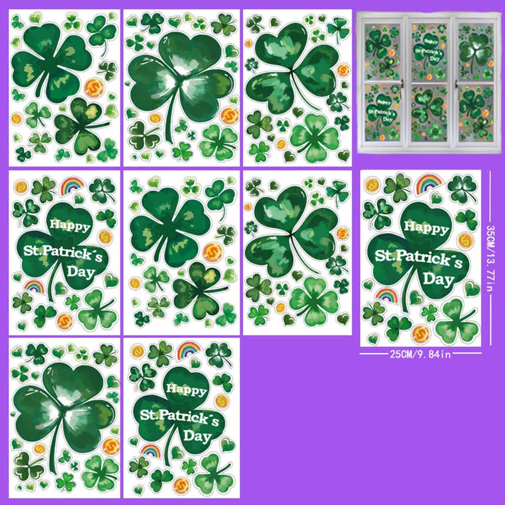 St. Patrick‘s Day window display window glass Irish Festival wall stickers