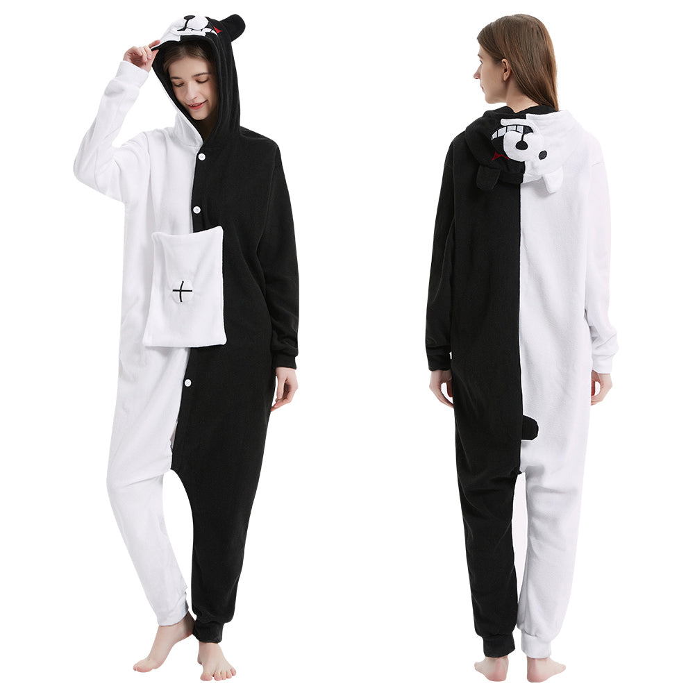 Danganronpa Monokuma Schlafenanzug Pajama Erwachsene Sleepwear Pyjamas für Alltag